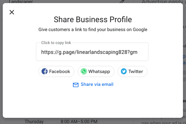 Google My Business Step Short Name Filled