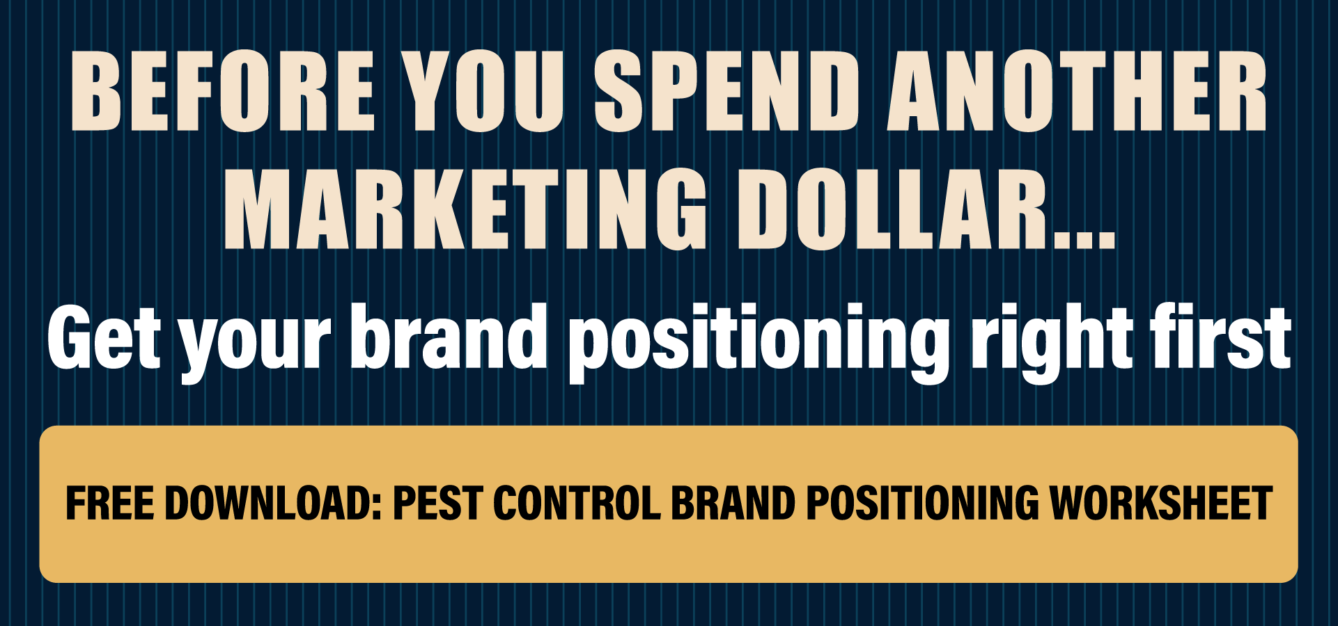 FREE DOWNLOAD: Pest Control Brand Positioning Worksheet