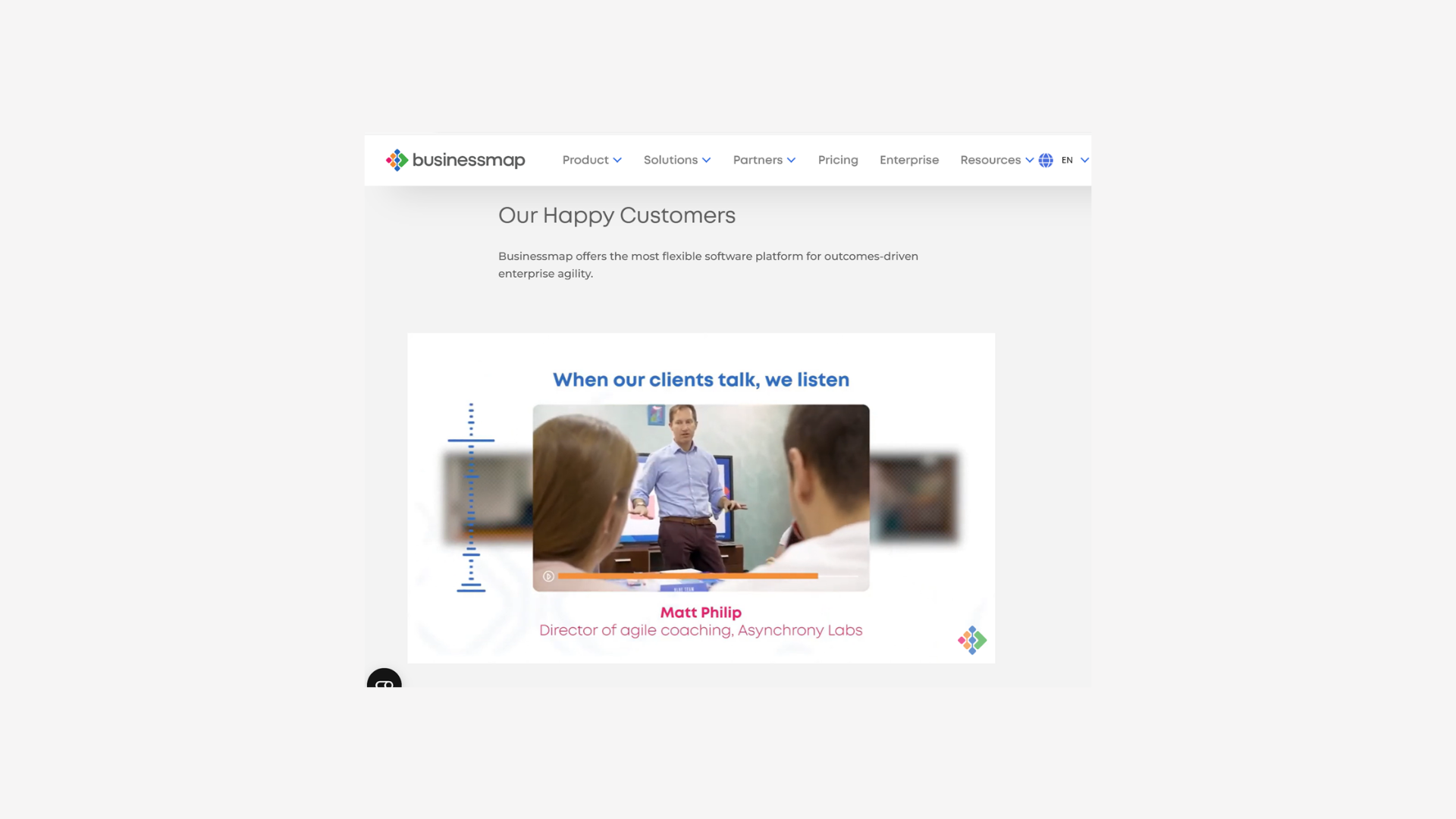 Businessmap video testimonials