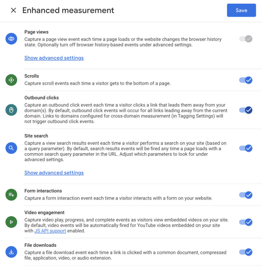 Enhanced Measurement configuration
