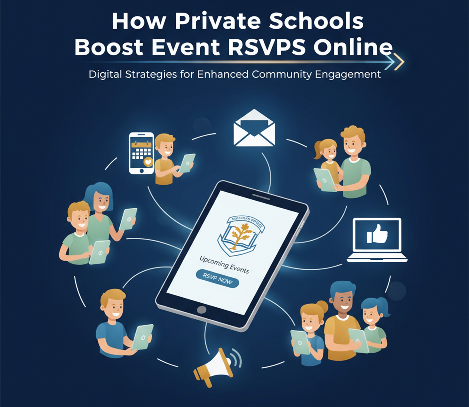 Digital illustration of a private school