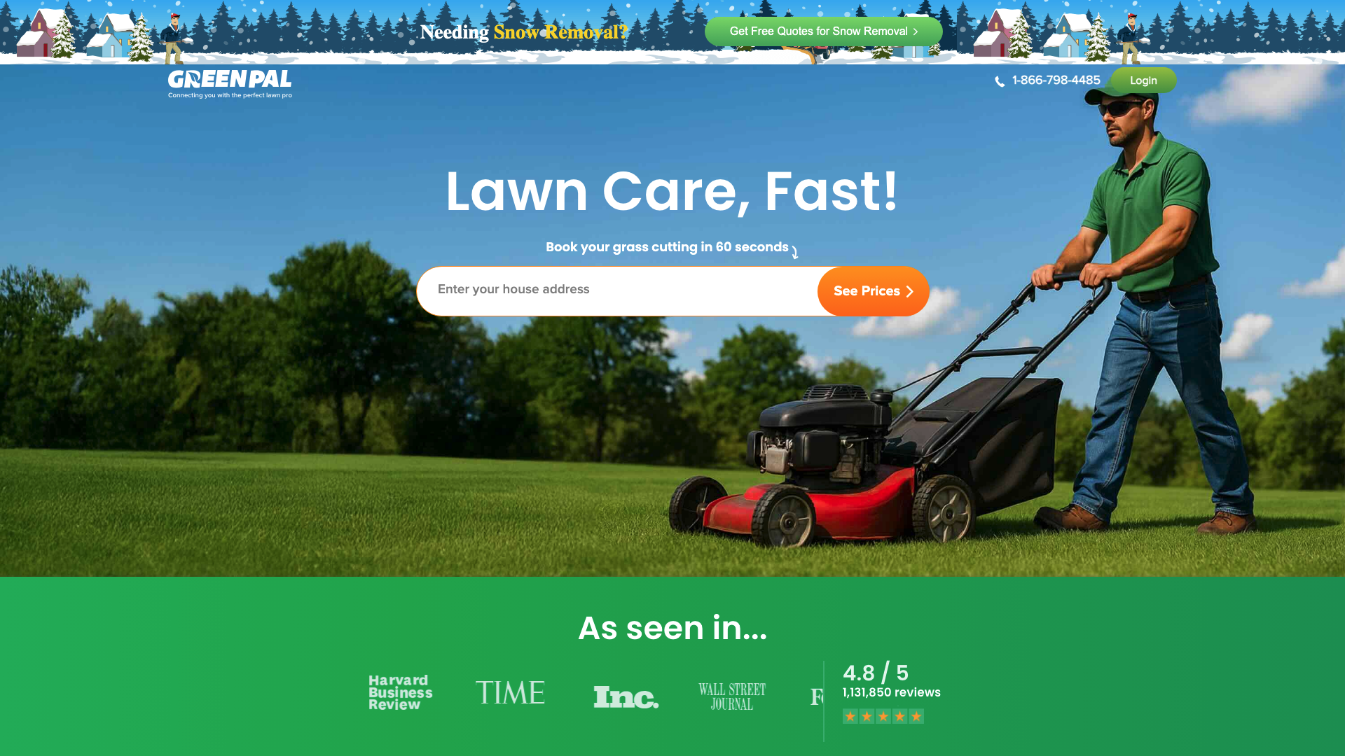 Why Certain Layouts Instantly Feel “Right”: the Psychology image Green color used intelligently on GreenPal homepage