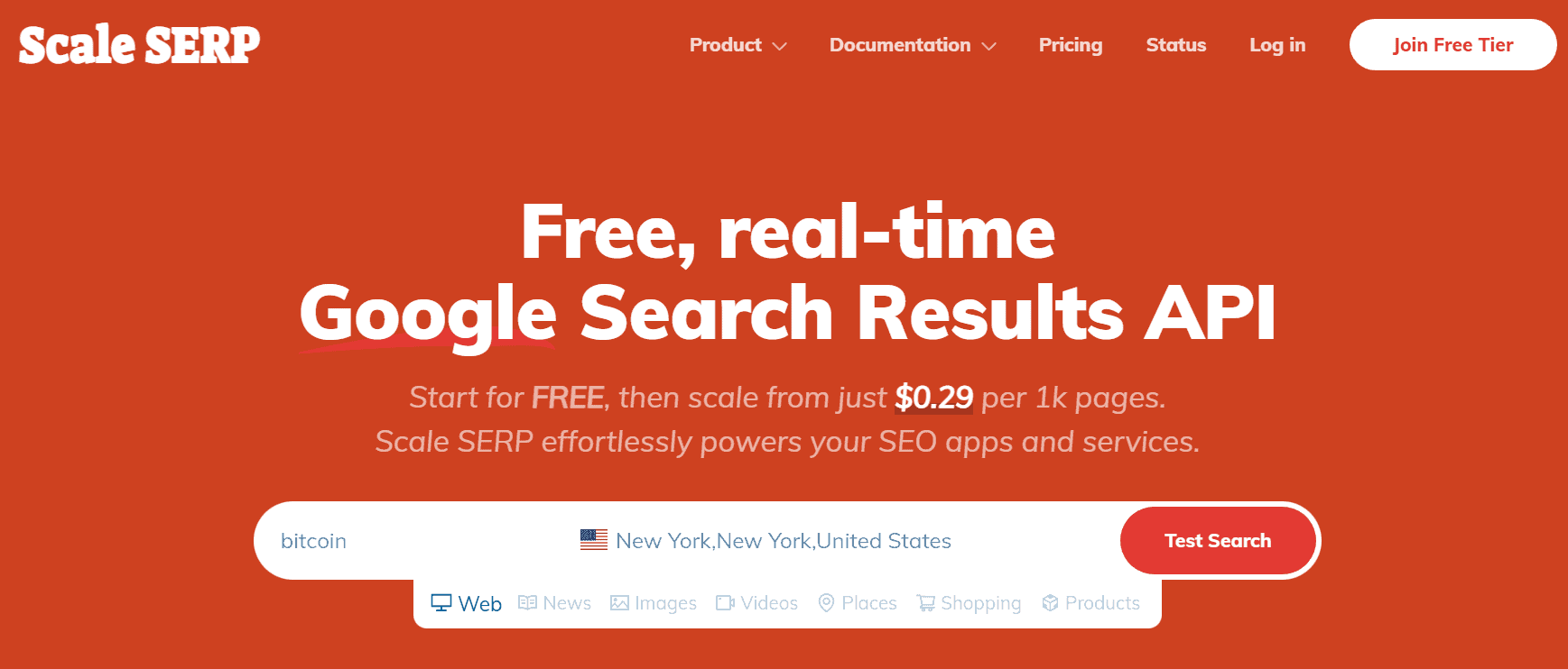ScaleSERP screenshot