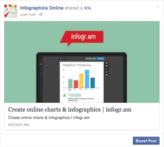 Social Ad Facebook Boosted Post By Infographics Online