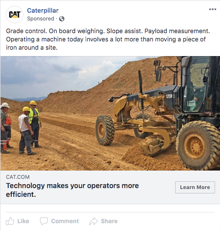 Social Ad On Facebook By  Caterpillar