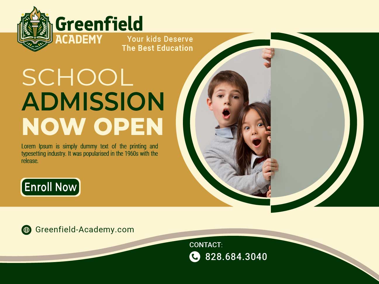 Private School Education Postcard Example for Greenfield Academy: The Benefits of Postcards for Private School Marketing