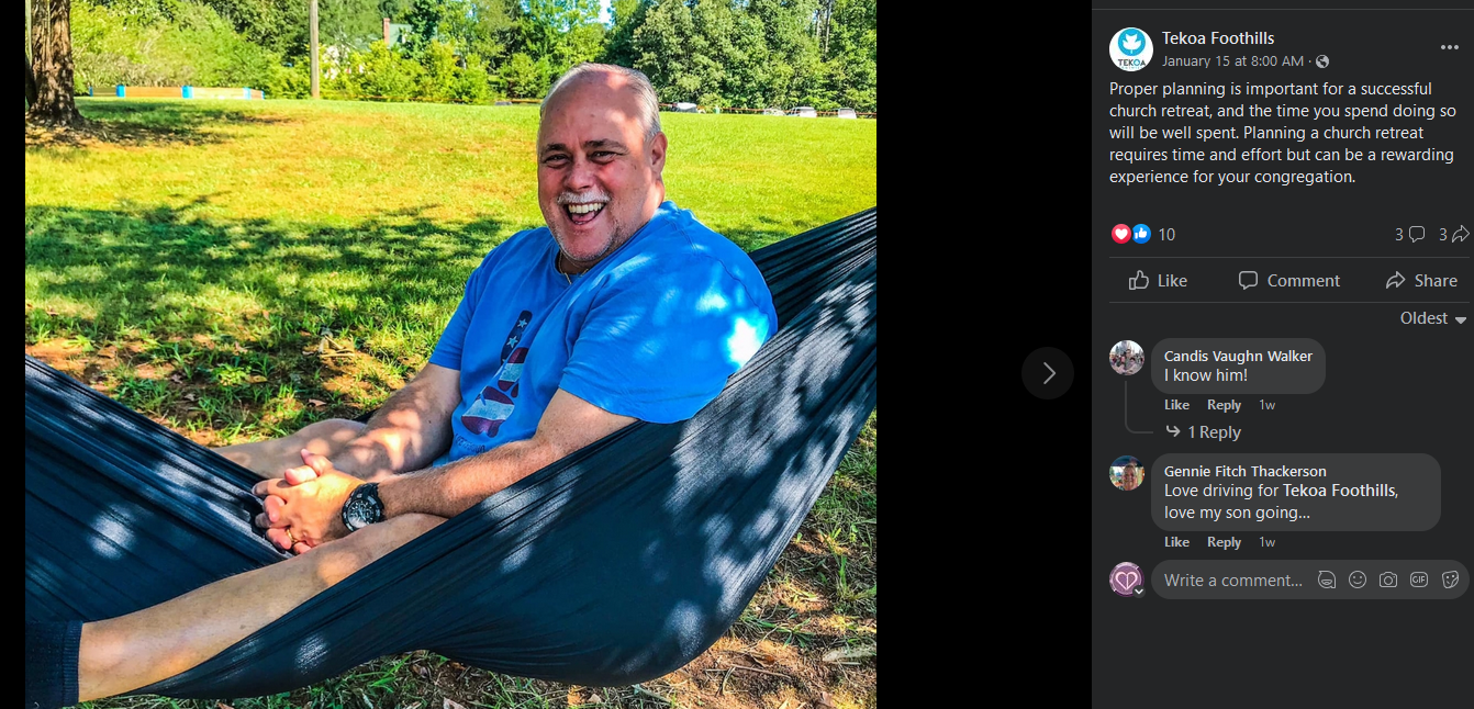 Organic Facebook post of summer camp highlighting some of their favorite year-round employees.